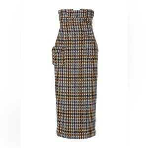 Stella Jean Houndstooth Pencil Skirt